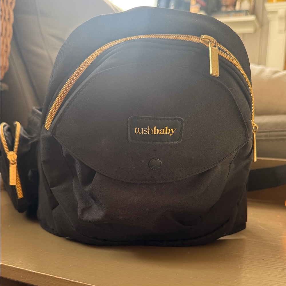 Tushbaby Black and Gold Bag
